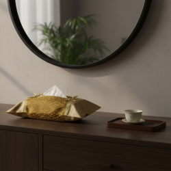 Housse en soie pour boîte à mouchoirs
