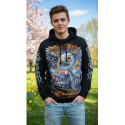 T-shirt AIGLE MOTARD à capuche et manches longues