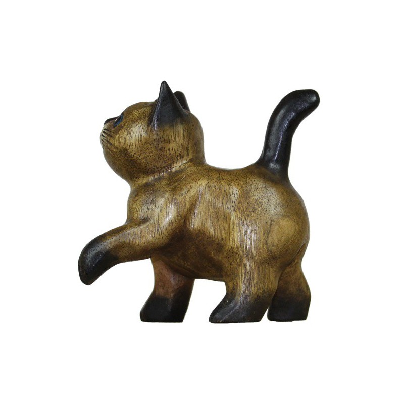 Statuette CHAT PATTE EN L'AIR (moyen modèle)