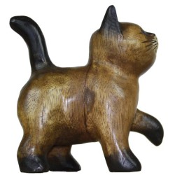 Statuette CHAT PATTE EN L'AIR (moyen modèle)