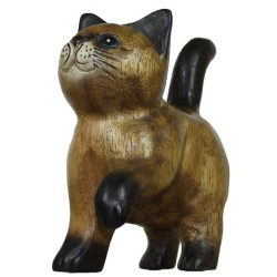 Statuette CHAT PATTE EN L'AIR (moyen modèle)